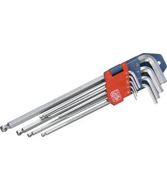 Kľúče imbusové farebné predĺžené, 9ks, H1,5-H10mm, S2