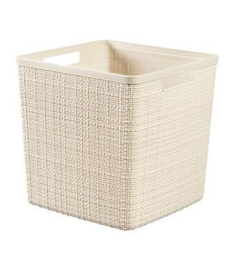 Kôš Curver® JUTE CUBE, 17L, béžový, 28x28x27 cm