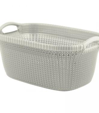 Kôš Curver KNIT 3677 40l, biely,60x27x39 cm, na bielizeň, prádlo