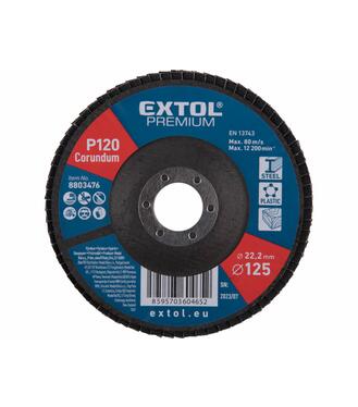 Kotúč lamelový šikmý korundový, P120,125mm,diera 22.2mm