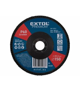 Kotúč lamelový šikmý korundový, P60, 150mm, diera 22,2mm
