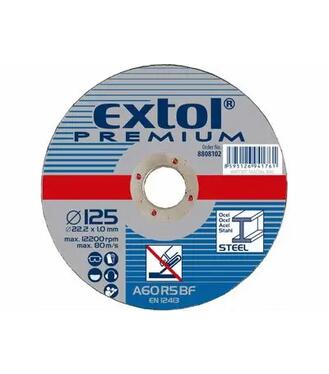 Kotúč rezný na oceľ a antikoro, 125x1,0mm, EXTOL PREMIUM