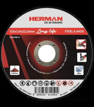 Kotúč rezný nerez Ax-30 Ceramic 125x1.0x22.23mm