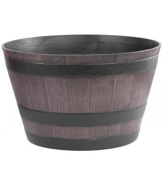 Kvetináč Woodeff 52x30cm šedý efekt dreva barel