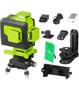 Laser Strend Pro Industrial 4 X 3D, zelený, v kufriku, s príslušenstvom, diaľkový ovládač