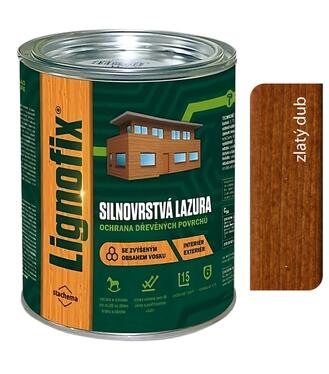 Lignofix Silnovrstvá lazúra - zlatý dub 0,75l