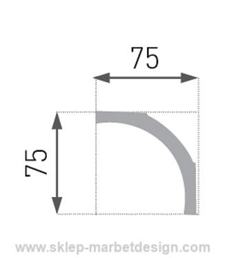 Lista extrud biela E-13 /2ks/