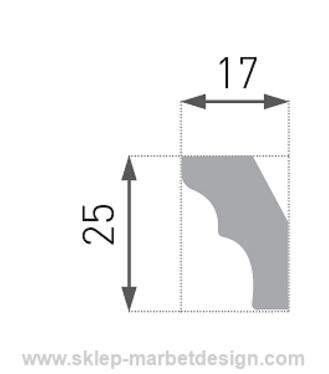 Lista extrud biela E-2 /2ks/