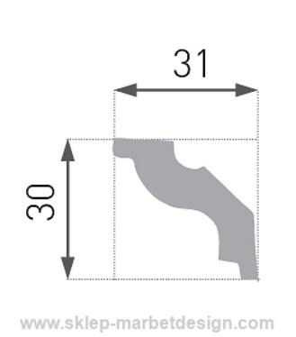 Lišta extrud biela E-22 /2ks/