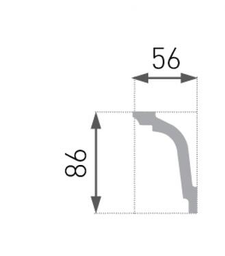 Lišta extrud biela E-33 /2ks/