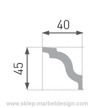 Lista extrud biela E-5 /2ks/