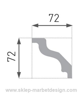 Lista extrud biela E-8 /2ks/