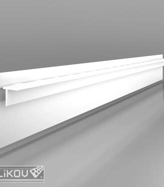 Lišta k nopovej fólii 2 m biela NOP 8MM prevetravacia do interieru