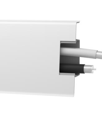 Lišta podlahová PVC 2,5m Arbiton Mack biela matná 40