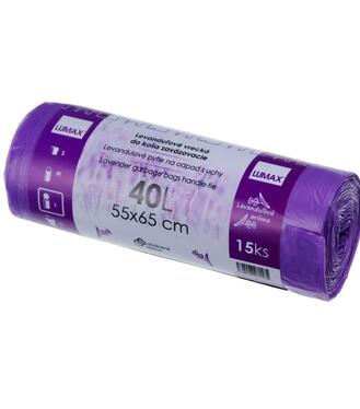 Lumax Sáčky do koša s uchom HDPE Levanduľa 60l 60x70cm 10ks