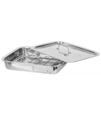 Magic Home Pekáč s roštom na grilovanie s pokrievkou 38x28x6