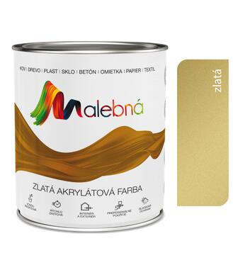 Malebná 9666 zlatá - Vrchná akrylátová pololesklá farba 0,7l