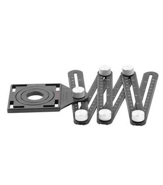 Meter uhlový na vŕtanie kopírovací prípravok pre obkladačov 12x17,5x1,6 cm, skladací