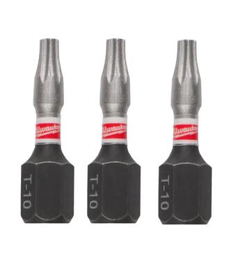Milwaukee SHOCKWAVE IMPACT DUTY TX10 Šrobovacie bity 25mm, 3ks