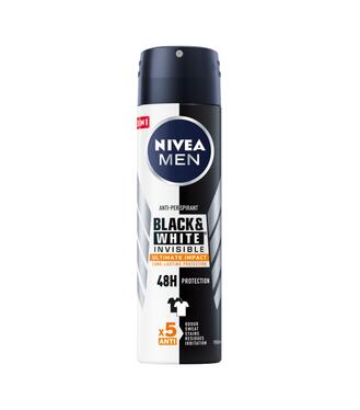 Nivea Men Black & White Ultimate Impact, Antiperspirant sprej 150ml