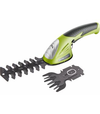 Nožnice akumulátorové na trávu a konáre s rukoväťou, 7,2V, 1,5Ah Li-ion, nabíjačka 3-5h