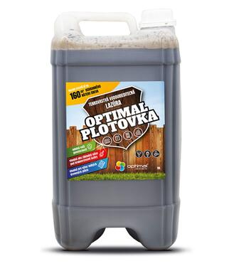 Optimal Plotovka - tmavohnedá tenkovrstvá vodouriediteľná lazúra 10l