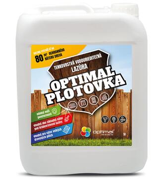 Optimal Plotovka - tmavohnedá tenkovrstvá vodouriediteľná lazúra 5l