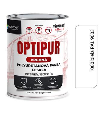 Optimal U2081 OPTIPUR Vrchná polyuretánová farba lesklá 1000 0,7l RAL9003