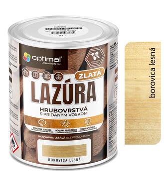 Optimal Zlatá lazúra Borovica 0,6l - laková olejová lazúra s voskami
