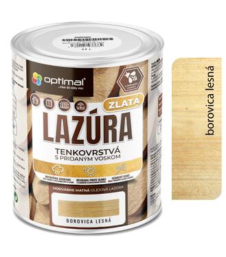 Optimal Zlatá lazúra Borovica 0,6l - tenkovrstvá olejová lazúra s voskami
