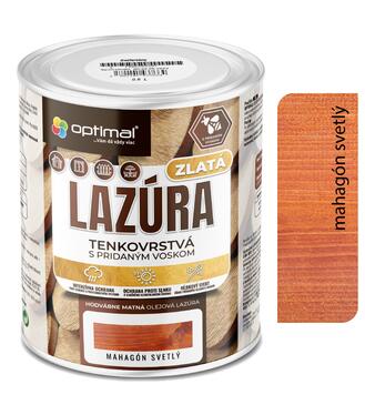 Optimal Zlatá lazúra Mahagón 0,6l - tenkovrstvá olejová lazúra s voskami