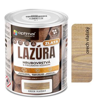 Optimal Zlatá lazúra Orech 0,6l - laková olejová lazúra s voskami