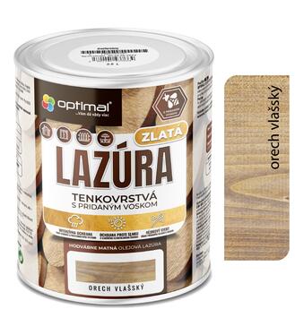 Optimal Zlatá lazúra Orech 2,25l - tenkovrstvá olejová lazúra s voskami