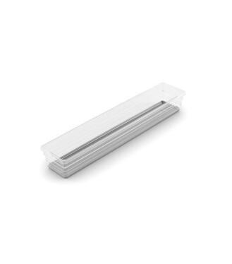 Organizér Curver® SISTEMO 5, priesvitný/sivý, 7.5x37.5x5 cm, do zásuvky