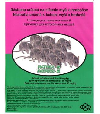Otrava RATREX P 100g potkany cestoviny