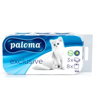 Paloma Toaletný papier Exclusive biely 3-vrstvový 10ks