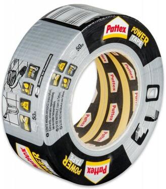 Pattex Power Tape strieborná 50m - vodeodolná, ručne trhateľná páska