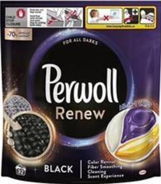 Perwol Renew Gélové kapsuly na pranie Black 32 praní