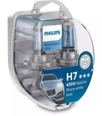Philips H7 WhiteVision Ultra 4200K 12972WVUSM + 2x T10 (W5W) parkovačky