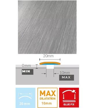 Podl.profil Arbiton PRO20 Brushed silver 1,86bm