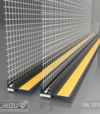 Profil APU oken.PVC tesn. 6mm 2,4m s tk   RAL7016 šedá-antracitová
