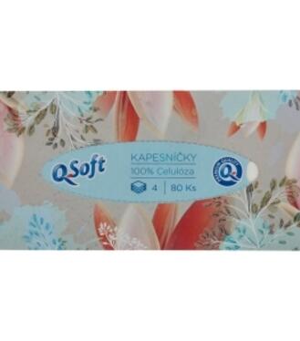 Q-Soft Papierové vreckovky 4-vrstvové 80ks
