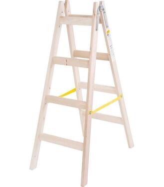 Rebrík Strend Pro, 5 priečkový, drevené štafle, 1,60 m, max. 150 kg