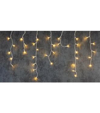 Reťaz MagicHome Vianoce Icicle, 480 LED teplá biela, cencúľová, jednoduché svietenie, 230 V, 50 Hz, IP44, časovač, exteriér, osvetlenie, L-12 m