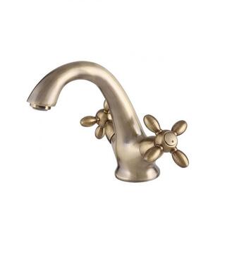 RUBINETA Venezia Cross 2 Umývadlová batéria galvanizovaný bronz V20196