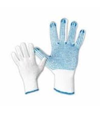 Rukavice plet. biele s terc. PLOVER c.10