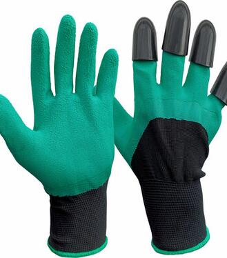 Rukavice polyester s pazúrmi máčané v latexe 9`