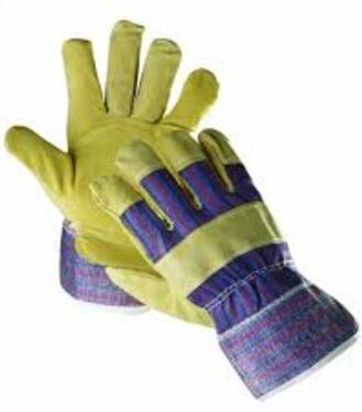 Rukavice prac. koza zlta/latka-tenkeTERN