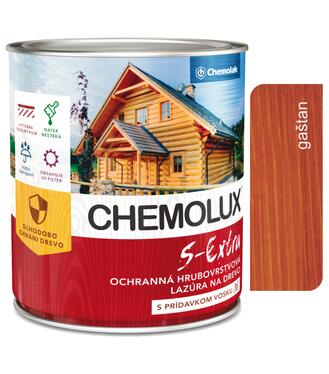 S1025 Chemolux S Extra 0202 gaštan 2,5l - hodvábne lesklá ochranná lazúra na drevo
