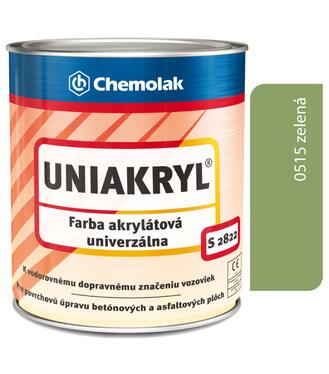 S2822 Uniakryl 0515 zelená - Farba na značenie ciest, na asfalt a betón 0,75l